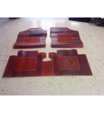 JUEGO ALFORMBRAS ORIGINALES GOMA CITROEN VISA ROJO/NEGRO