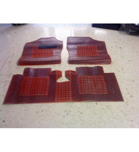 JUEGO ALFORMBRAS ORIGINALES GOMA CITROEN VISA ROJO/NEGRO