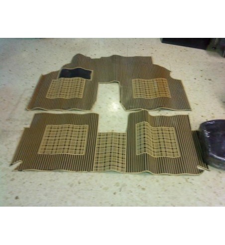 JUEGO ALFORMBRAS ORIGINALES GOMA SEAT RITMO AMARILLO/NEGRO