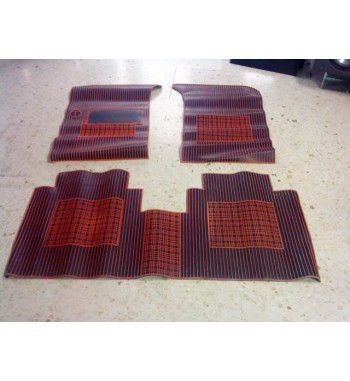 JUEGO ALFOMBRAS ORIGINALES GOMA TALBOT SAMBA ROJO/NEGRO