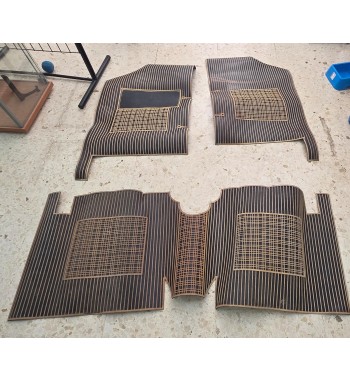 JUEGO ALFOMBRAS ORIGINALES GOMA RENAULT 18 AMARILLO/NEGRO