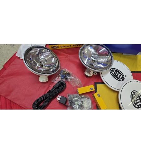 Hella Comet FF 200  U unid– Faro antiniebla halógeno 12V con tulipa transparente