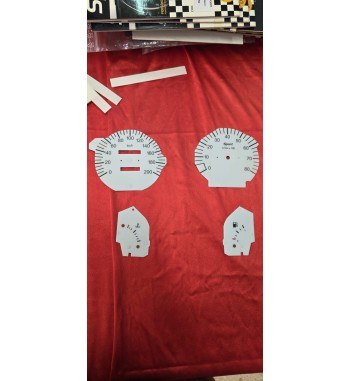 Esferas cuentakilómetros Citroën ZX fondo blanco Sport 0–200 km/h 8.000 rpm