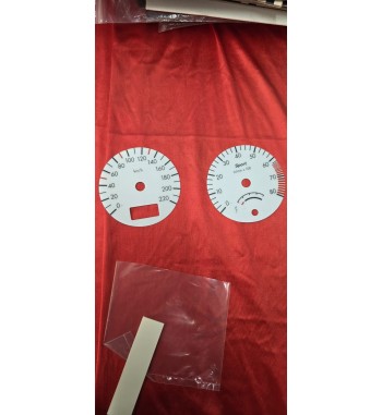 Esferas cuentakilómetros Citroën Xsara fondo blanco Sport 0–220 km/h 8.000 rpm