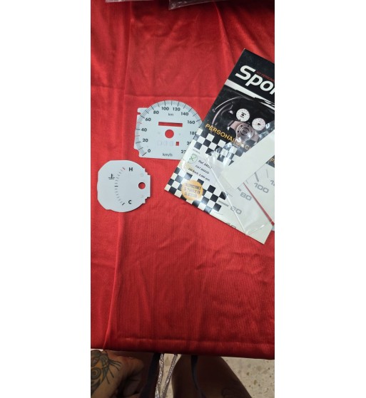 Esferas cuentakilómetros Fiat Bravo fondo blanco Sport 0–220 km/h 8.000 rpm