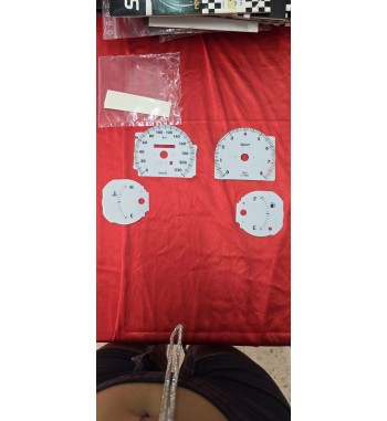 Esferas cuentakilómetros Fiat Bravo fondo blanco Sport 0–220 km/h 8.000 rpm