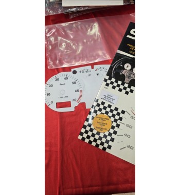 Esferas cuentakilómetros Volkswagen Polo 1.0 fondo blanco Sport 0–200 km/h 7.000 rpm