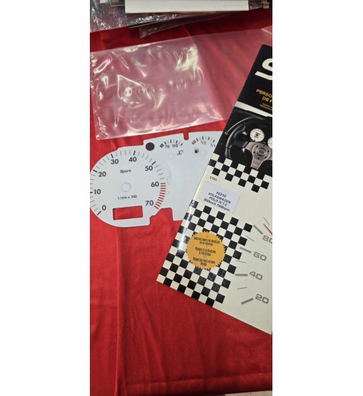 Esferas cuentakilómetros Volkswagen Polo 1.0 fondo blanco Sport 0–200 km/h 7.000 rpm