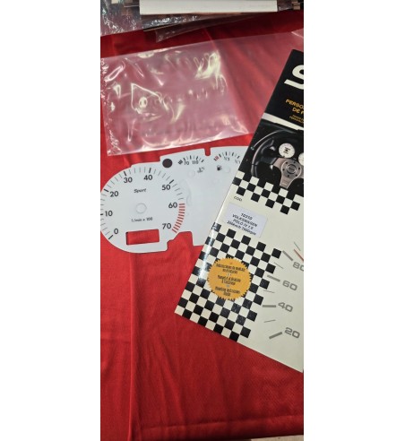 Esferas cuentakilómetros Volkswagen Polo 1.0 fondo blanco Sport 0–200 km/h 7.000 rpm