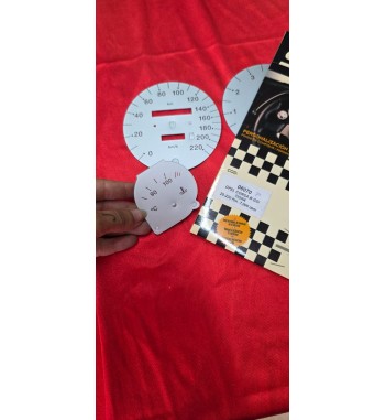 Esferas cuentakilómetros Opel Corsa B / Tigra fondo plata | Kit deportivo