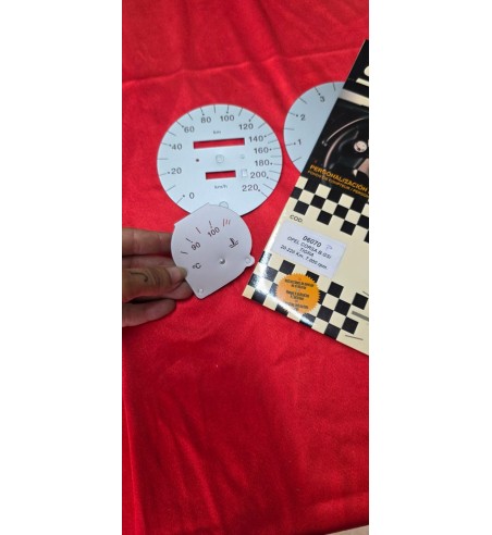Esferas cuentakilómetros Opel Corsa B / Tigra fondo plata | Kit deportivo