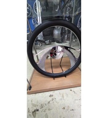 Volante piel negra cromado 14” | Volante deportivo universal