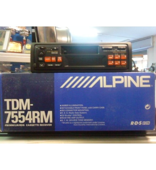 Radio cassette Alpine TDM-7554RM RDS | Control cargador CD e iluminación ámbar