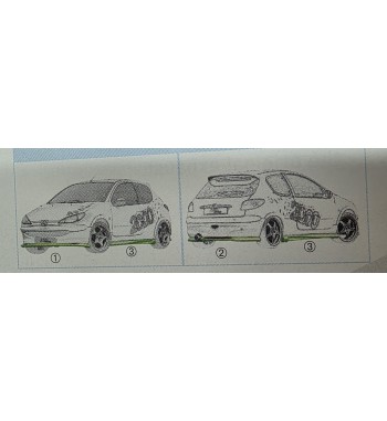 Añadido Delantero Peugeot 206 ASD Ref. FS14101