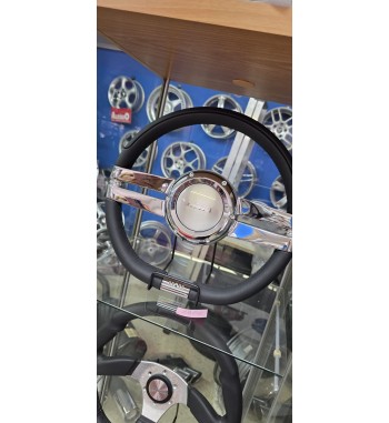 Volante ISOTTA Ferrara SWA piel negra y cristales Swarovski | Edición de lujo