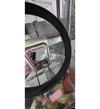 Volante EKKEN KAZAN EKD90100 | Aluminio cromado y piel negra