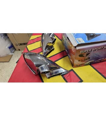Espejos tipo M3 cromados manuales XCeSe | Retrovisores tuning universales