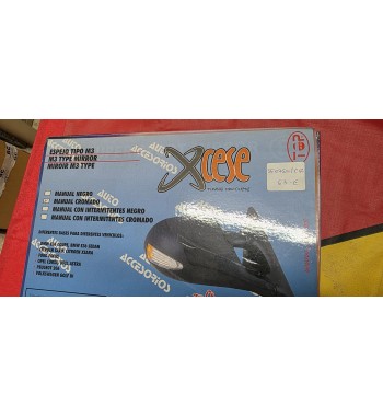 Espejos tipo M3 cromados manuales XCeSe | Retrovisores tuning universales