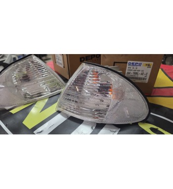 Pilotos delanteros blancos BMW E46 1998–2000 | Juego DEPO