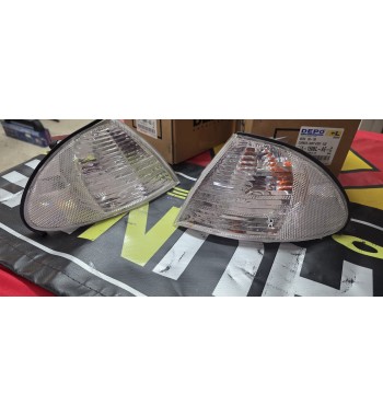 Pilotos delanteros blancos BMW E46 1998–2000 | Juego DEPO