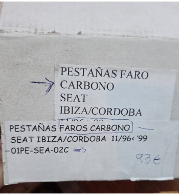 PESTAÑAS FARO SEAT IBIZA / CORDOBA 11/93 - 99 CARBONO