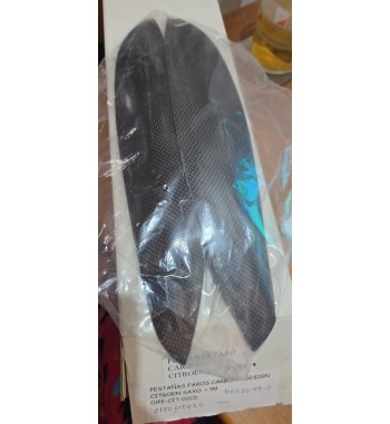 PESTAÑAS FARO CITROEN SAXO A PARTIR DEL 99 CARBONO FIBRA