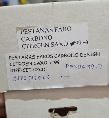 PESTAÑAS FARO CITROEN SAXO A PARTIR DEL 99 CARBONO FIBRA
